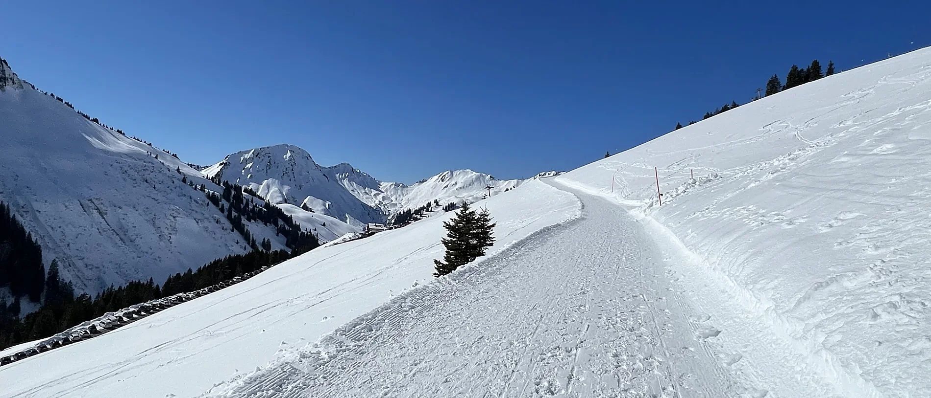 Winterwanderweg in Damüls im Bregenzerwald